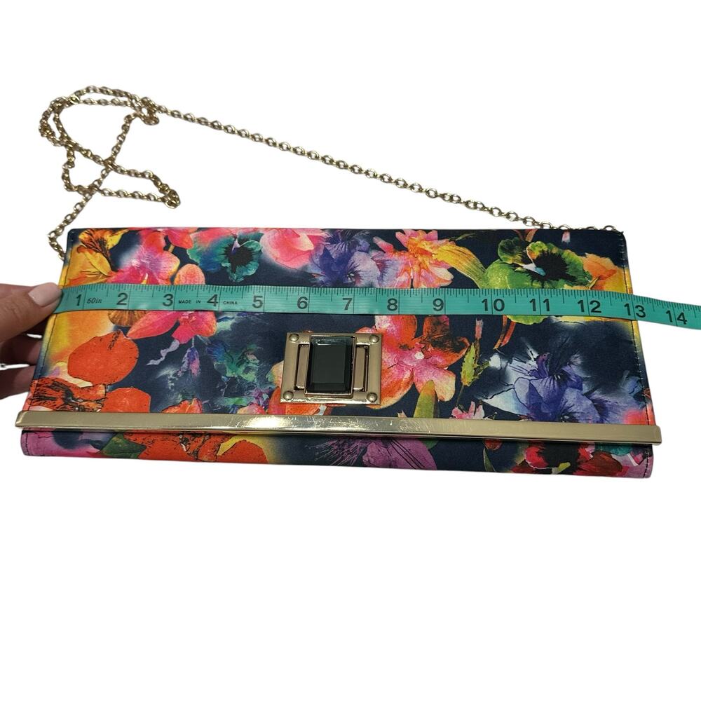 Multicolor Floral Rectangular Convertible Crossbo… - image 9